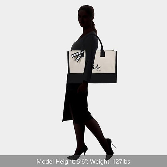 Canvas Tote Bag, Bridal Shower Gifts for Bride, Wedding Bachelorette Bride Gifts Shoulder Bag