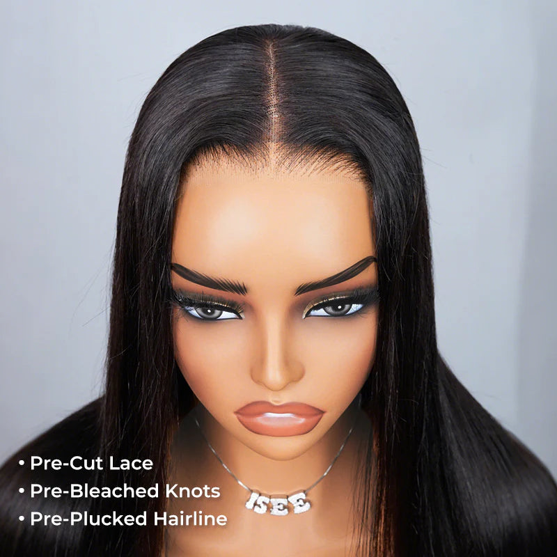 TODAYWIG Wear Go V5 | Tiny Knots Pre Bleached Upgraded Straight Glueless HD Lace Wig